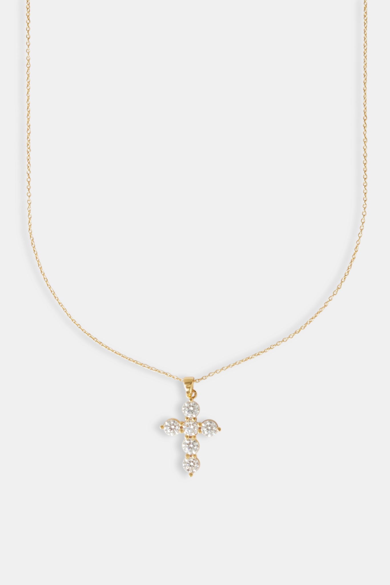 Moissanite Vermeil Kreuz Halskette - 22mm